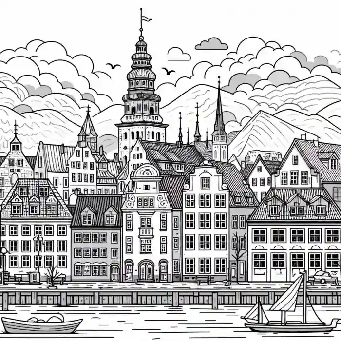 Dibujo de Copenhague para colorear