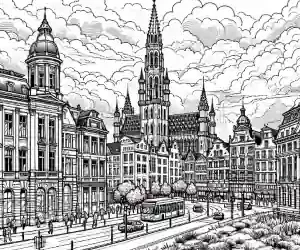 Dibujo de Bélgica para colorear