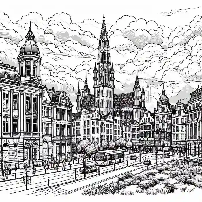Dibujo de Bruselas para colorear