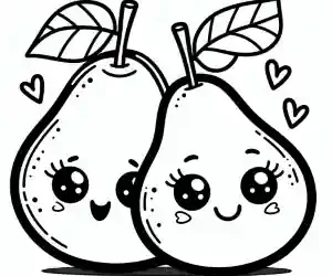 Pears coloring page