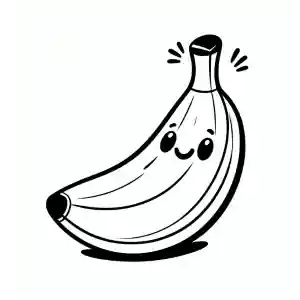 Banana coloring page