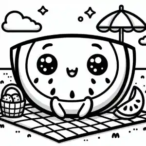 Watermelon coloring page