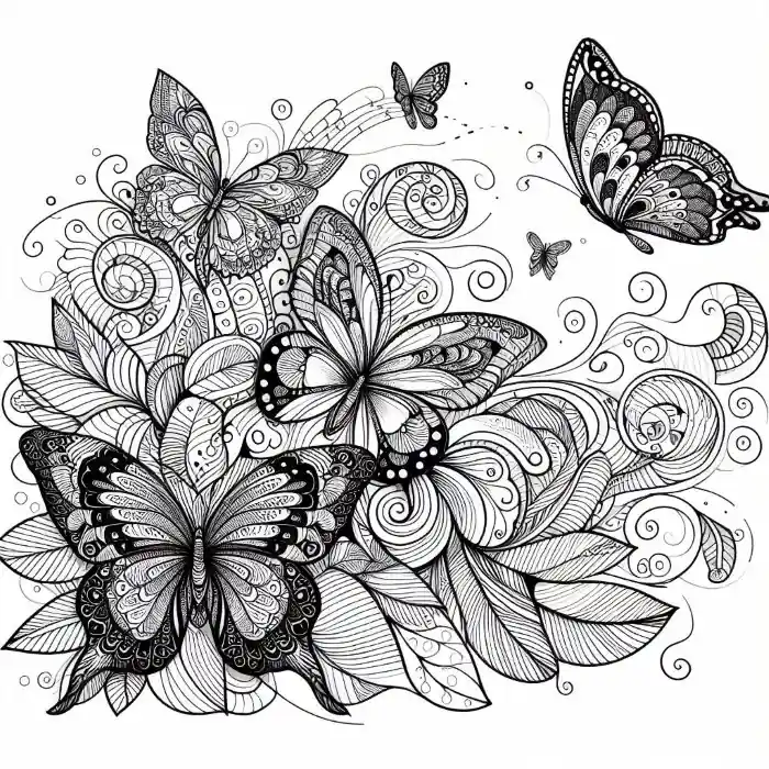 Dibujos preciosas mariposas para colorear