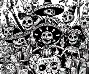 Mariachi coloring page