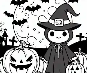 Halloween day coloring page