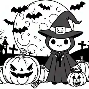 Halloween day coloring page