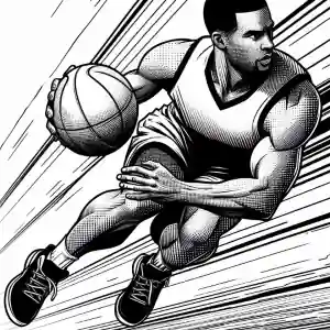 NBA player coloring page