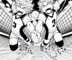 Epic volleyball image to color
