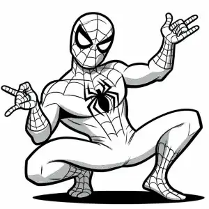 Spiderman flow coloring page