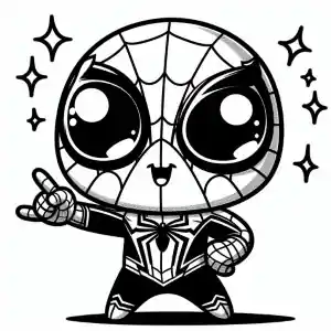 Cute Spiderman coloring page