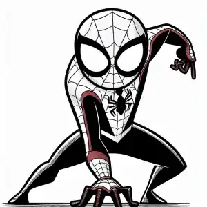 Nice image of spider man to color
