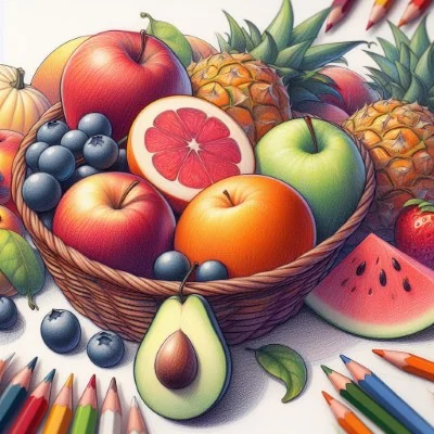 Dibujo de frutas para colorear