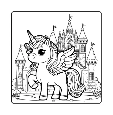 Dibujo de unicornio libro locoloreo.com