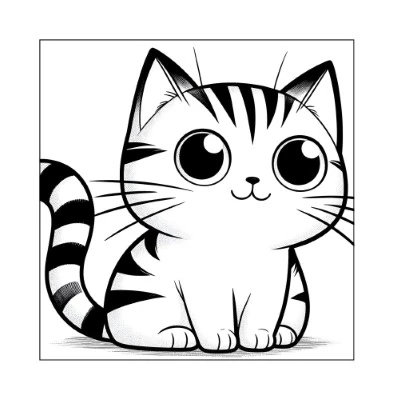 Dibujo de gatito libro locoloreo.com
