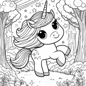 Baby unicorn jogging to color