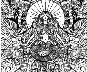 Meditation for coloring