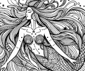 Mermaid art to paint