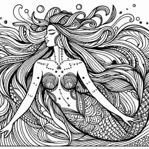 Mermaid art to paint