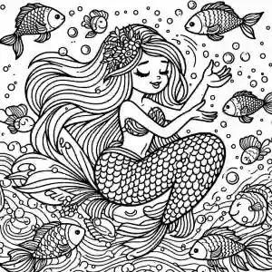 Mermaids to paint and print