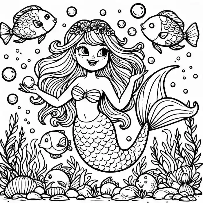 Sirenas para pintar fáciles