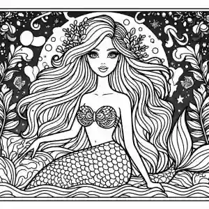 barbie mermaids coloring