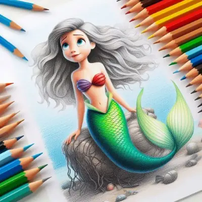 Dibujos de sirenas para colorear