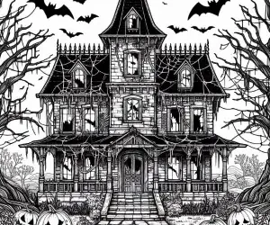 Casa tenebrosa para pintar