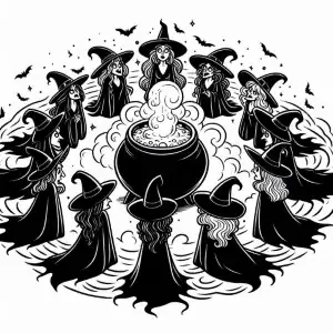 Reunión de brujas para pintar