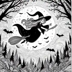 Bruja fea para pintar