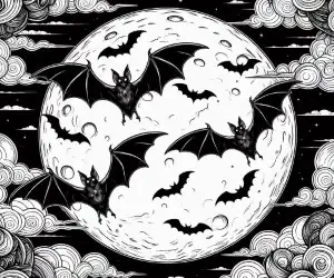 Luna encantada para pintar