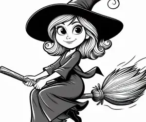 Bruja simpática para pintar