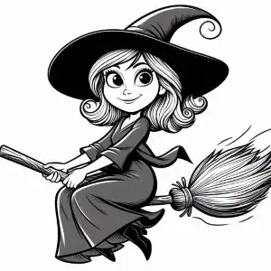 Bruja simpática para pintar