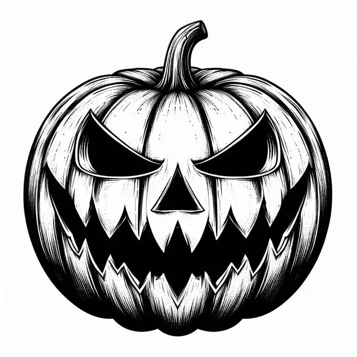 Calabaza malvada para colorear