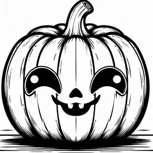 Calabaza halloween sonriente para imprimi