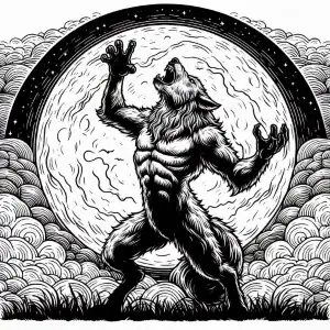 Aullido hombre lobo Halloween para pintar