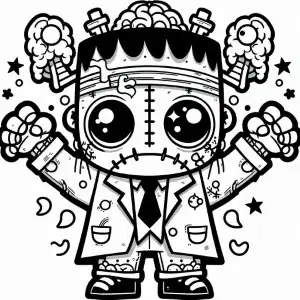 Frankenstein científico loco para pintar