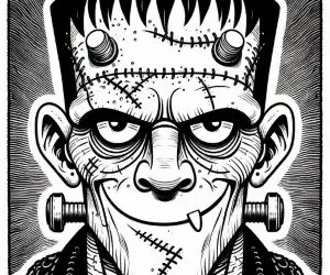 Frankenstein para imprimir y pintar