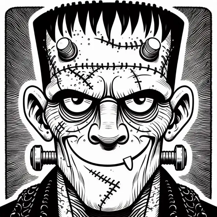 Frankenstein para imprimir y colorear