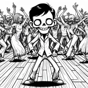 Fiesta de Zombis en Halloween para pintar