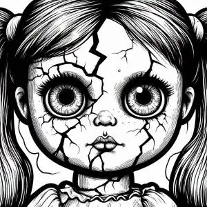 Cara de muñeca diabólica para pintar