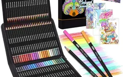 Juego 72 Lápices Colores Profesionales con Bolsa de Cremallera Portátil Premium Negra. Lápices de Dibujo Profesional Perfectos Para Adultos y Artistas que Dibujan, Colorear y Esbozar